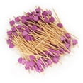 thumbnail image 2 of BambooMN - Decorative Purple Heart Bamboo Food & Drink Picks Skewers - 3.9" (10cm) - 1,000pcs, 2 of 4