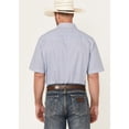 thumbnail image 4 of Wrangler Men's 20X Geo Print Short Sleeve Snap Stretch Western Shirt Blue X-Large, 4 of 4