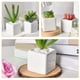 thumbnail image 5 of Maceta cuadrada de cerámica para plantas suculentas de interior, 6 unidades, color blanco, decorativa, para escritorio, oficina, ventana, decoración del hogar, 5 of 7