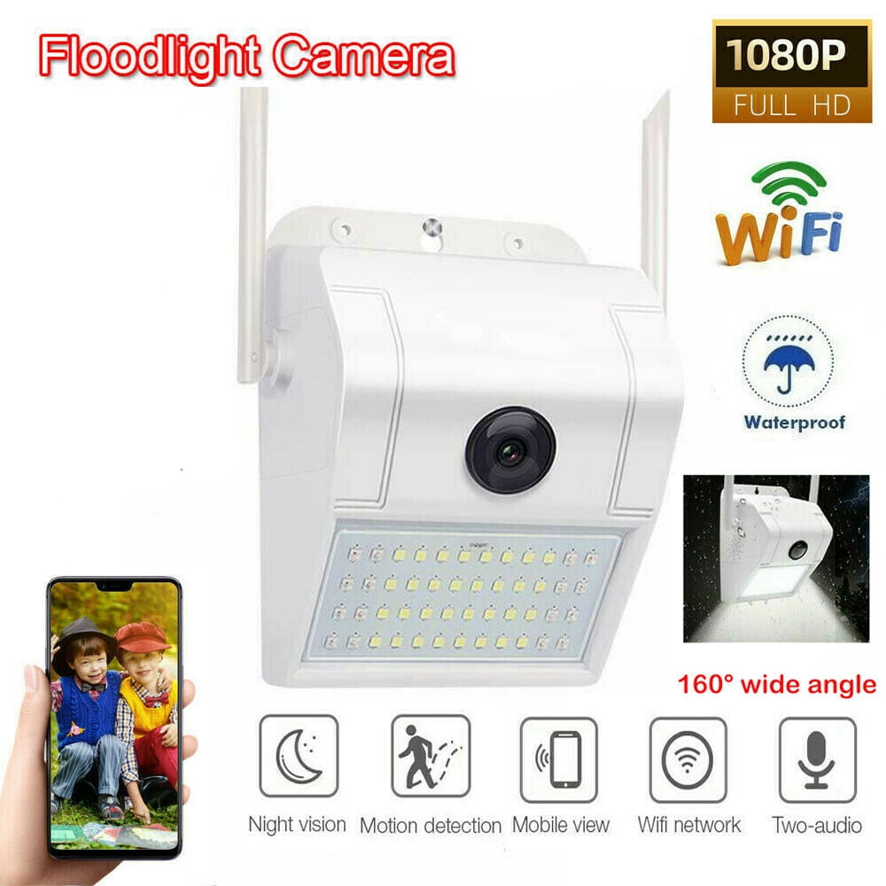 Eimeli 2 Million Floodlight Security Camera Wireless Hd 1080p Wifi Home Outdoor Light Color Night Upport Color Night Vision Motion Detection Two Way Talk Vision 160 View Waterproof Ip Camera Walmart Com Walmart Com