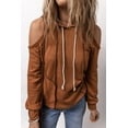 thumbnail image 6 of Casuashion Vogue Cold Shoulder Drawstring Hoodie - Chic & Comfy, S-XL Sizes!, 6 of 8