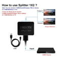 thumbnail image 3 of Divisor 1 en 2 Sunnimix Amplificador de Señal 3D 1080P Para Monitor Dual Negro Splitter HDMI 1 en 3, 3 of 6