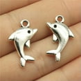 thumbnail image 1 of HOOUN 140 Pcs Tibet Silver dolphin Charms Pendant 23x13MM C10549, 1 of 2