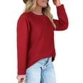thumbnail image 4 of Fantaslook Plus Size Sweatshirts for Women Crewneck Casual Tunic Tops Long Sleeve Shirts, 4 of 9