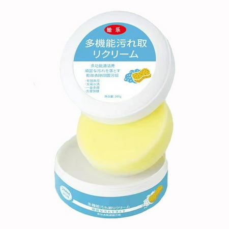 

Jiledu Shoe Cleaning Cream with Sponge Eraser Multifunctional Stain Removal Paste Deep Clean Stain Remover Cream with Brush