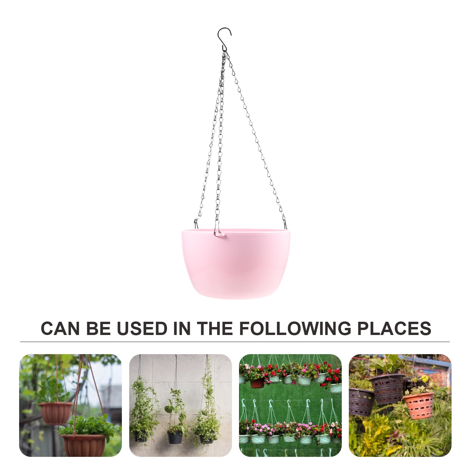 Hanging Plant Pot Hanging Flower Baskets Chain Hanger Flower Pot Hydroponic Tower Outdoor Vase Hanging Window Planter