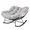 Gray, variant on NAPWANT Outdoor Papasan Rocking Chair,Oversized Egg Chair with Thick Cushion,450 lbs Weight Capacity,Olefin Fabric,Patio Lounge Chair for Garden,Porch & Living Room,Gray