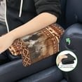 thumbnail image 6 of Renewold American Tribal Horse Brown Car Center Console Cover Comfortable Non-slip Armrest Cushion with Side Storage Pocket Arm Rest Covering Protective Cover Car Interior Accessories, 6 of 9
