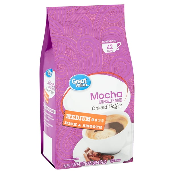 Great Value Mocha Medium Ground Coffee, 12 oz