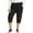 Black, variant on Tittly Capri Pants for Women Yoga Pants Shorts Polyester Solid Color Home Woman Lounge Pants Women Womens Sweatpants Black XXL