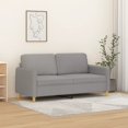 thumbnail image 1 of vidaXL 2-Seater Sofa Light Grey 140 cm Fabric, 1 of 5