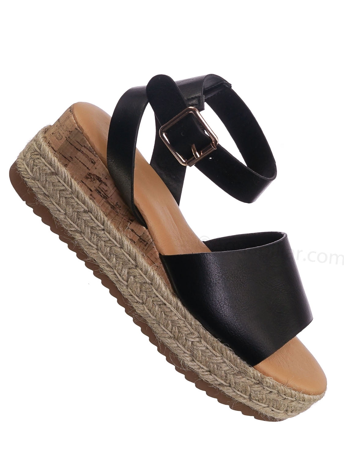 bamboo black sandals