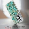 thumbnail image 2 of For Samsung A16 5G Muti-Color Floral Bling Stones Ornaments Case - Blue, 2 of 3