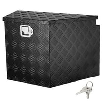 VEVOR Trailer Tongue Box,Aluminum Alloy Diamond Plate Tongue Box Tool Chest, Heavy Duty Trailer Box Storage with Lock and Keys, Utility Trailer Tongue Box for Pickup Truck, RV, Trailer, 29"x16.2"x18"