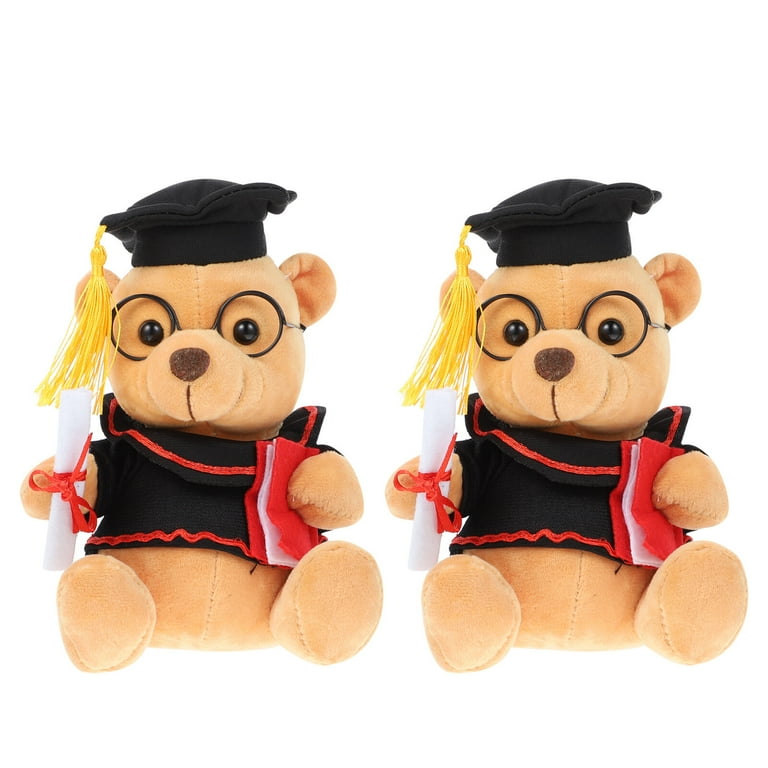 Doll Graduation Plush Toy Decoration Fluffy Cartoon Children Toys Animal Ornament Gifts Party Doctor Present Adorable