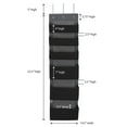 thumbnail image 2 of Household Essentials 6 Pocket Over the Door Pocket Organizer, PP Non-Woven Fabric Pockets, Reinforced Siding, Foldable, Versatile, Perfect for Residential and Commercial Doors, Black, 2 of 6
