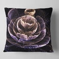 thumbnail image 2 of Designart Purple Ideal Fractal Flower with Pollen - Floral Throw Pillow - 16x16, 2 of 5