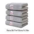thumbnail image 3 of 4-pcs Cotton Bath Towels, 30.7x13.77 Inches - Super Soft & Absorbent, Spa & Bathroom Towel Set, Quick-Drying with Double-Stitch Edges, Luxury Hotel Quality Towels for Home & Gym, 3 of 7