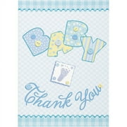 Blue Stitching Baby Shower Thank You Notes, 8pk