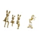 thumbnail image 5 of Figura de familia de conejos y caballos, estatua moderna, colección de adornos de mesa, escultura animal para vitrina, estantería, centro de mesa de d, 5 of 8