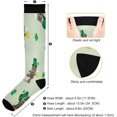 thumbnail image 3 of Coolnut 1 Pack St. Patrick's Day Clover Compression Socks for Women Men, Knee High Stockings for Athletic Sports,Running,Travel, 3 of 7
