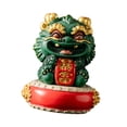 thumbnail image 2 of Estatua china de Kirin, figurita de Kirin, decoración Feng Shui, escultura decorativa de piedra Riqueza con Base, 2 of 9
