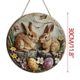 thumbnail image 4 of Placa de Madera Colgante de Bienvenida para Pascua, Fondo Festivo, Decoración de Pared, Artesanías de Madera, 4 of 7