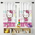thumbnail image 5 of 2 Panels Print Pattern Nursery Curtains Boys Girls Kids Hello Kawaii Cat Cute Window Drapes for Living Bedroom Playroom Room Decor Rod Pocket 42x54Inch, 5 of 5