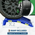 thumbnail image 1 of Kojooin Heavy Duty Car Ramps Set, Steel Auto Ramps with Reflective Strips for Vehicle Maintenance and Repairs, 1 of 7
