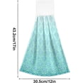 thumbnail image 3 of SKYSONIC 12"x17" Hanging Kitchen Hand Towels Dishcloths Sets with Loop, Blue Mermaid Scales Absorbent Hand Towels 2 Piece Sets Mermaid Tail, 3 of 6