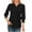 Black, variant on Plebaso Women's 3/4 Sleeve Tops V Neck Dressy Casual Smocked Cuffed Summer Loose Tunic Blouse for Women