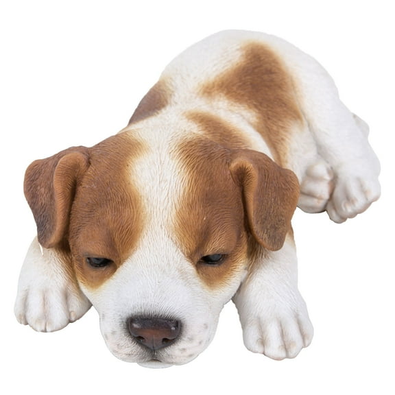 Hi-Line Gifts 7.75" Puppy Sleeping Outdoor Garden Statue
