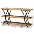 thumbnail image 7 of Terrell Modern Rustic and Industrial Natural Brown Finished Wood and Metal Console Table, 7 of 7