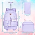 thumbnail image 4 of Mochila con ruedas gxtvo, 3 unidades, para niñas, mujeres y adultos, color morado, 4 of 7