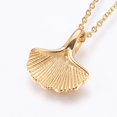 thumbnail image 3 of 304 Stainless Steel Pendant Necklaces Ginkgo Leaf Mixed Color 18.03 inch(45.8cm) 1.5mm, 3 of 4