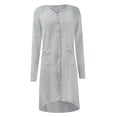 thumbnail image 4 of Womens Long Sleeve Cardigan Casual Light Soft Knit Cardigan Sweater Coat Cardigan Autumn And Winter Mid Length Long Sleeve Buttons Ladies Front Open Sweater Open Front Duster for Women Open Cardigans, 4 of 4