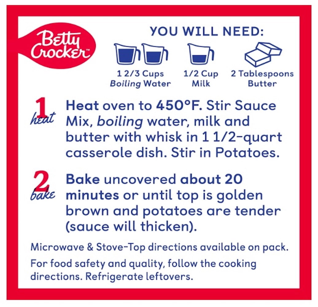 Betty Crocker Julienne Casserole Potatoes 4 oz (Pack of 8)