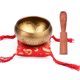thumbnail image 1 of Juego de cuenco tibetano para meditación con diseño tradicional, incluye tazón metálico de 9.5 cm, almohadilla roja de 10 cm y baqueta de madera de 12 cm, ideal para yoga y relajación., 1 of 6