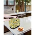 thumbnail image 3 of Yellow Lemons Toaster Cover 4 Slice, Large Kitchen Appliance Covers, Summer Botanical Checkered Pastoral Toaster Oven Cover with Loop, Bread Machine Cover Polyester Dust Cover Protection, 3 of 4
