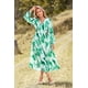 thumbnail image 5 of Vestido PRETTYGARDEN Floral con Escote en V, Manga Larga, Largo Midi, Verde, Talla L, 5 of 9