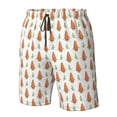 thumbnail image 5 of Kdxio Cute Carrot Print Pattern Mens Casual Shorts - Drawstring Summer Beach Sports Shorts for Men, 5 of 9