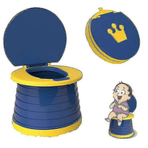 Children's Folding Toilet Portable Potty Toilet Seat Boys & Girls Potty Training Foldable Travel Toilet for Car, Camping, Indoor & Outdoor