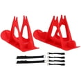 thumbnail image 1 of Snow Sledge Board Set, Plastic Bicycle Skiing Snowboard, Equipped With Straps, Portable Kids Pedal Training For Snow Or Sand Red, 1 of 8