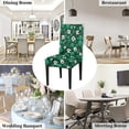 thumbnail image 5 of Chair Covers for Dining Room Set of 6, Green Football Soccer Washable Spandex Parsons Slipcovers, Removable Kitchen Chair Cover, Stretch Seat Protector for Home Party Hotel, 5 of 6