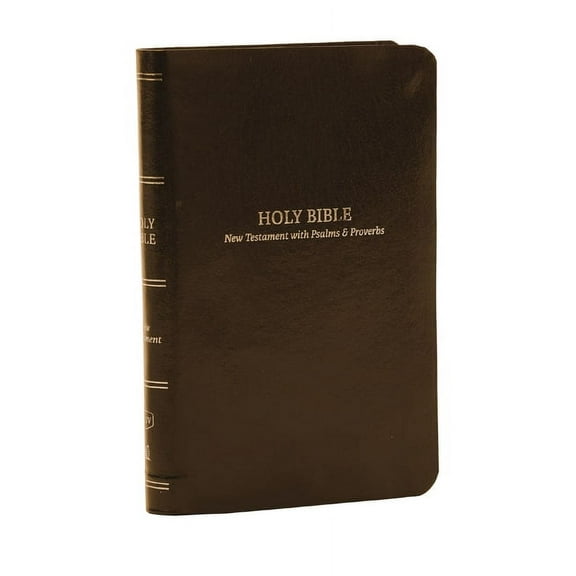 KJV Holy Bible: Pocket New Testament with Psalms and Proverbs, Brown Leatherflex, Red Letter, Comfort Print: King James , (Paperback)