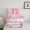 Pink, variant on Castle Fairy Initial A Twin Comforter Set (2pc): Kawaii Pink Bow, Bling Glitter Print