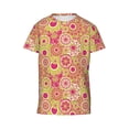 thumbnail image 4 of Wukai Yellow Flowers Youth Unisex Short Sleeve T-Shirt for Boys, Girls, Teens, and Kids-X-Small, 4 of 7