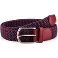 thumbnail image 2 of Braided Canvas Woven Elastic Stretch Belts for Men/Women/Junior with Multicolored, 2 of 6