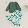 thumbnail image 3 of Bagilaanoe 2Pcs Baby Girl Halloween Clothing Sets Toddler Print Long Sleeve T-shirt Tops + Flare Trousers 6M 12M 18M 24M 3T 4T Kids Pants Set, 3 of 8