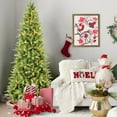 thumbnail image 4 of Demi Bonn 8ft Artificial Christmas Tree with 1612PVC/Mixed Branch Tips, 500L LED Lights & Premium Hinged Base, Memory Wire for Holiday Season, Green, 4 of 9